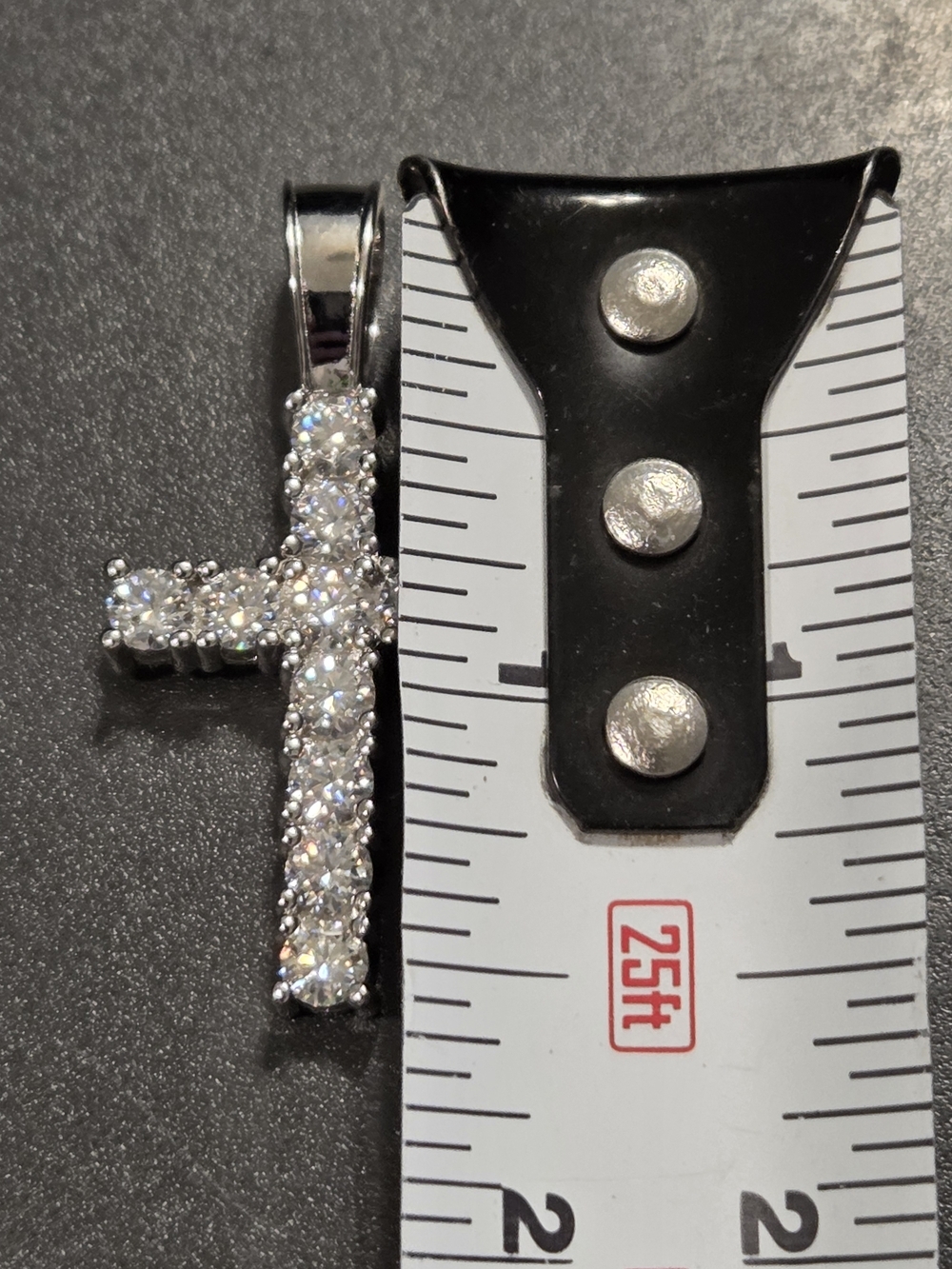 MOISSANITE Iced Out Tennis Cross Pendant 925 Silver NEW - Picture 12 of 12